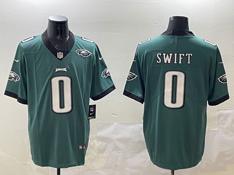 Men Philadelphia Eagles #0 Swift Green Second generations 2025 Nike Vapor Limited NFL Jersey style 2091